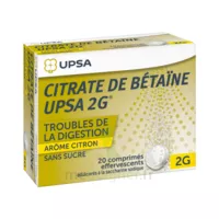 Citrate De Betaïne Upsa 2 G Comprimés Effervescents Sans Sucre Citron 2t/10 à Lavernose-Lacasse
